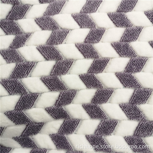 Streifenmuster Jacquard Kation Flanell Stoff für Decke